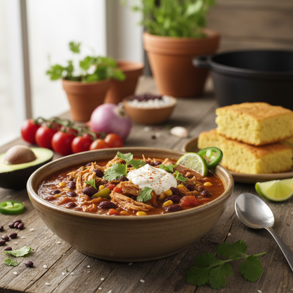 Garden Fresh Black Bean and Chicken Chili recipe