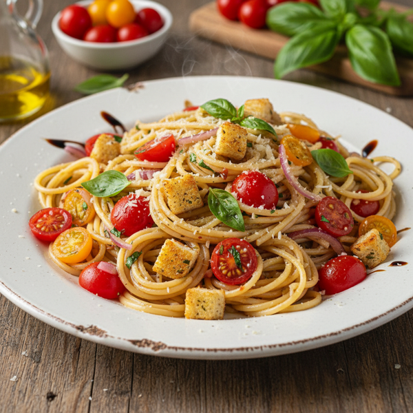 Garden Fresh Bruschetta Spaghetti recipe