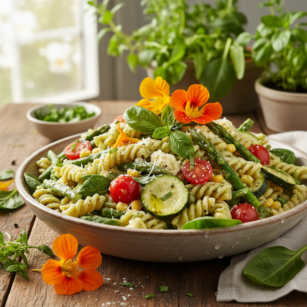 Garden Fresh Creamy Pasta Medley recipe