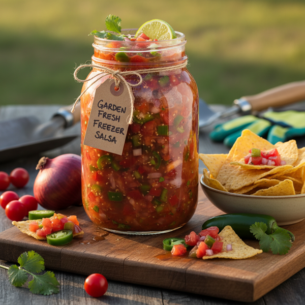 Garden Fresh Freezer Salsa recipe