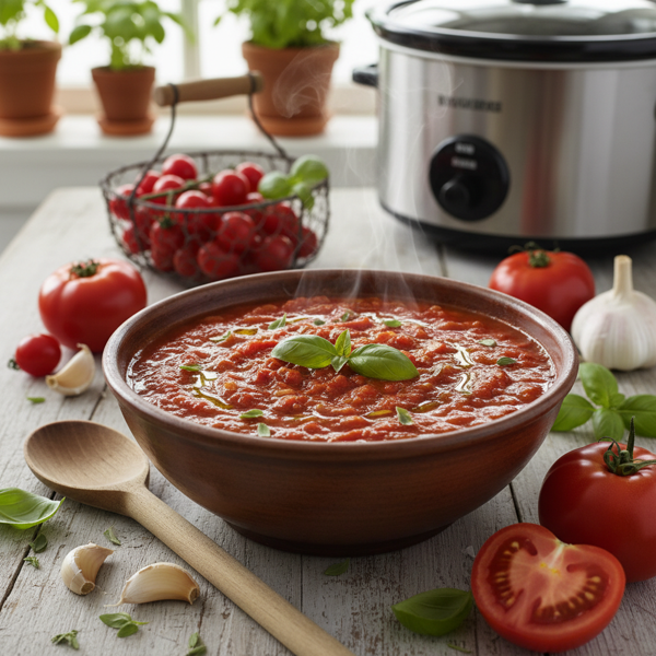 Garden Fresh Slow Cooker Tomato Sauce recipe