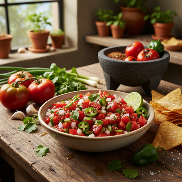 Garden Fresh Spicy Salsa recipe