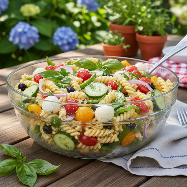 Garden Fresh Summer Ziti Salad recipe