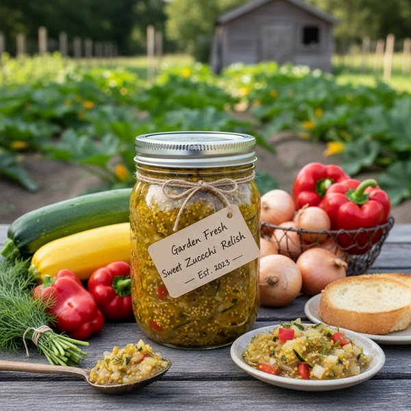 Garden Fresh Sweet Zucchini Relish recipe