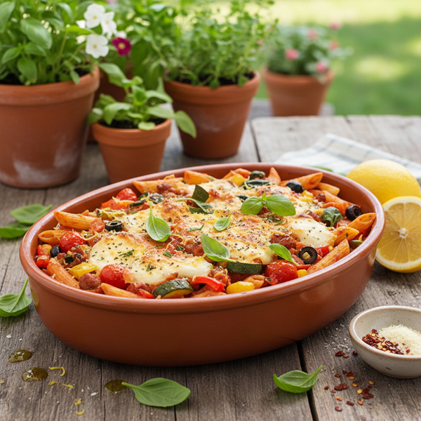Garden Fresh Zesty Italian Penne Bake recipe