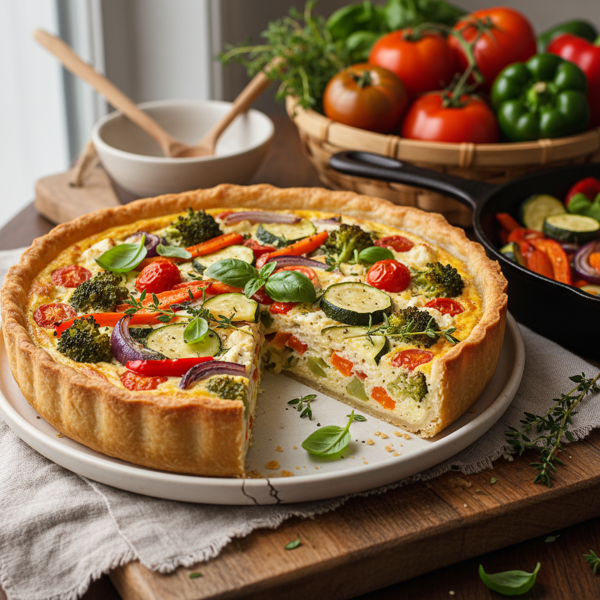 Garden Harvest Veggie Quiche recipe