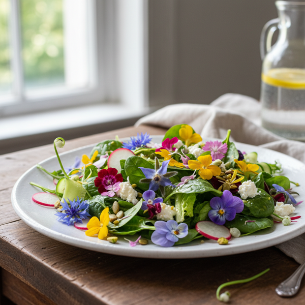 Garden Symphony Edible Flower Salad recipe