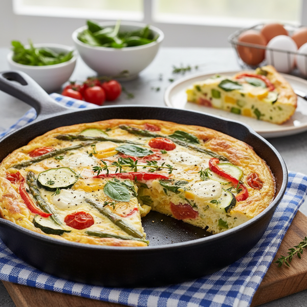 Garden Veggie & Cheese Frittata recipe