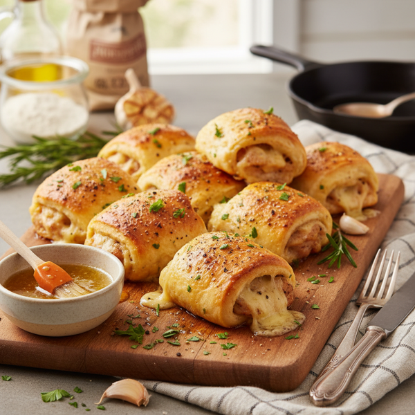 Garlic-Butter Monterey Chicken Rolls recipe