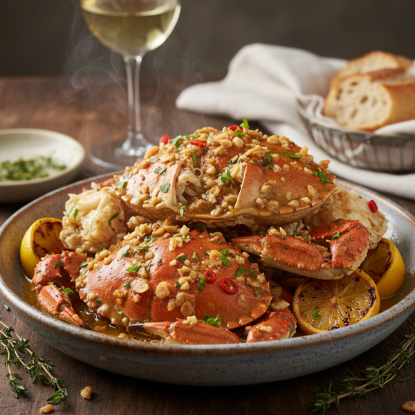 Garlic-Infused Crab Delight recipe