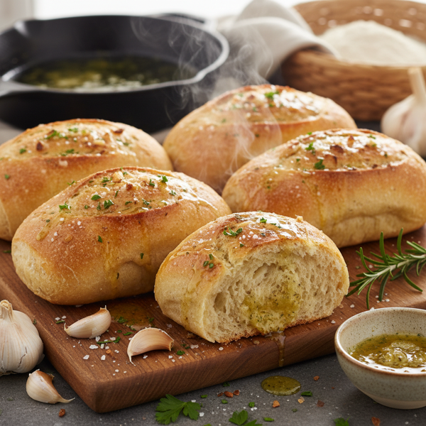Garlic-Infused Hoagie Rolls recipe