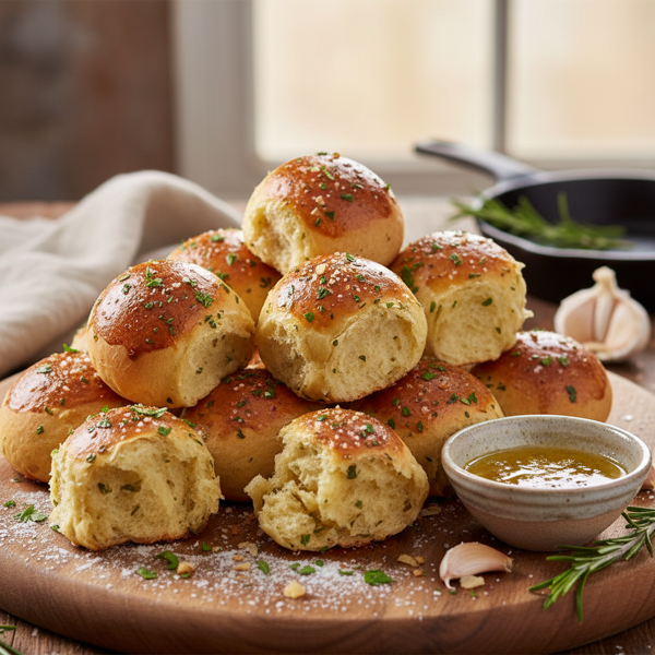 Garlic-Infused Mini Bread Rolls recipe