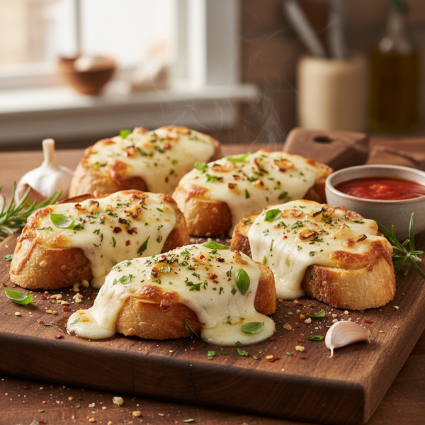 Garlic-Infused Mozzarella Toast recipe