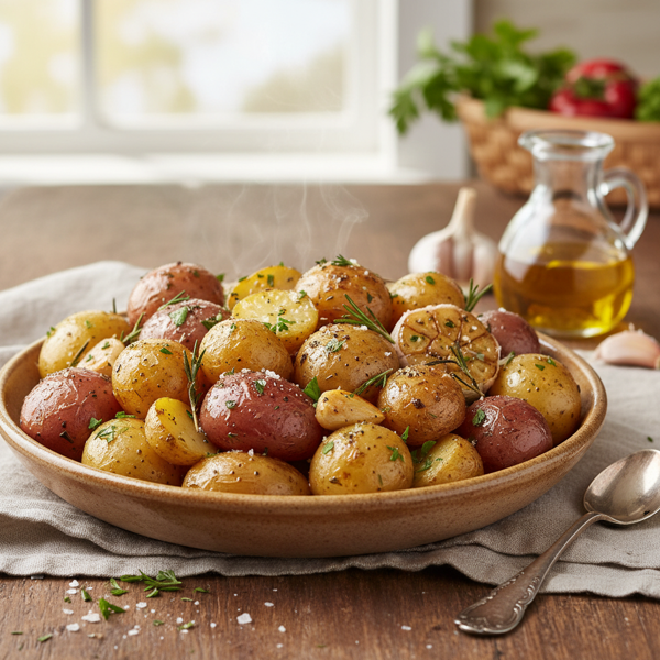 Garlic-Infused Olive Oil Potato Medley recipe