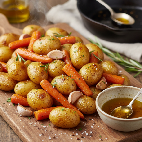 Garlic-Infused Roasted Potatoes & Carrots Medley recipe