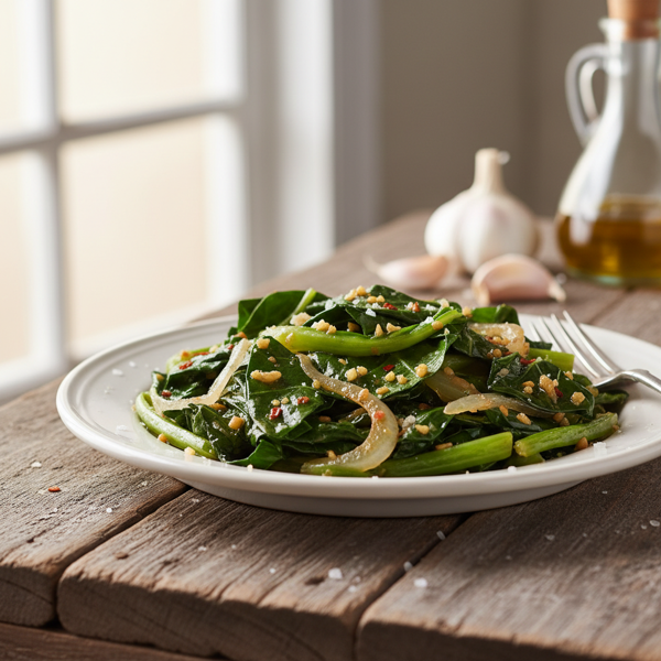 Garlic-Infused Sautéed Collard Greens recipe