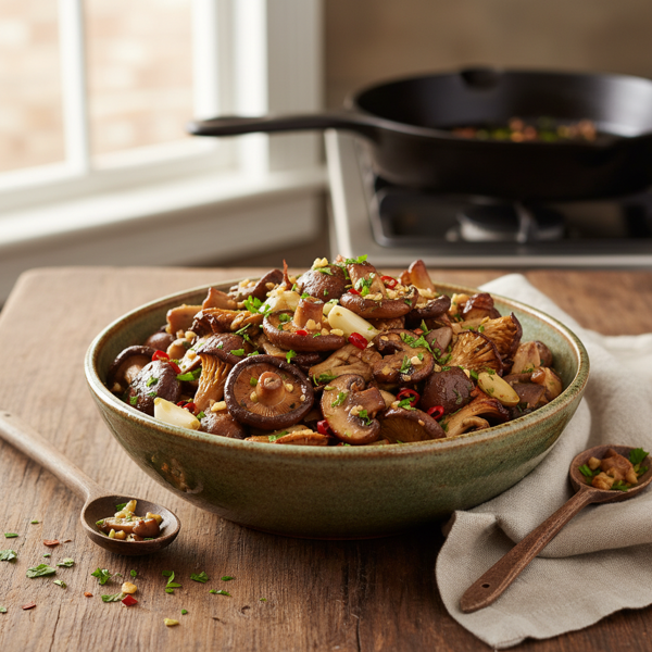 Garlic-Infused Sautéed Mushroom Medley recipe