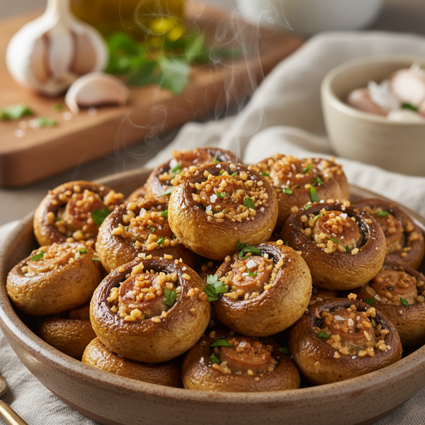 Garlic-Infused Sautéed Mushrooms recipe