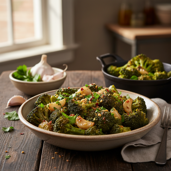 Garlic-Infused Slow-Cooked Broccoli recipe