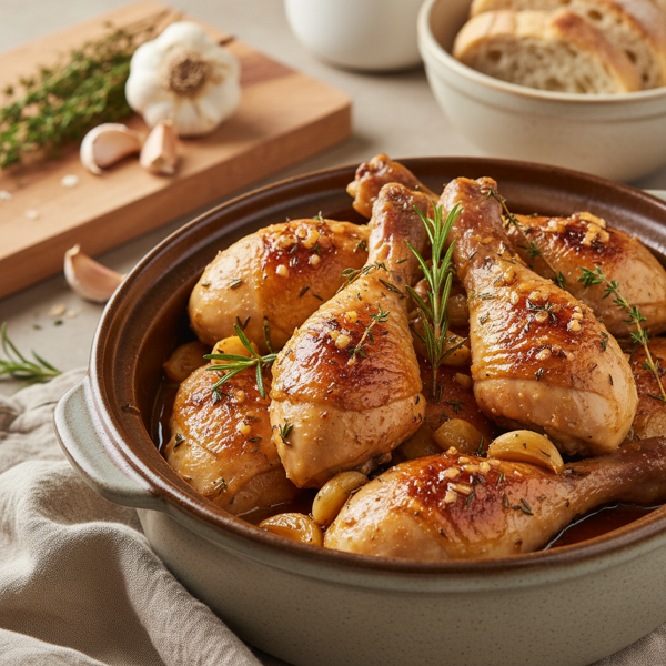 Garlic-Infused Slow Cooker Chicken Legs recipe