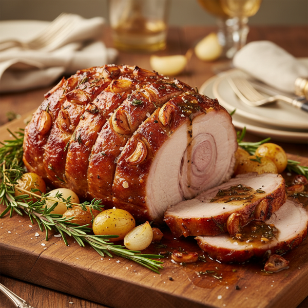 Garlic-Infused Sunday Pork Roast Delight recipe