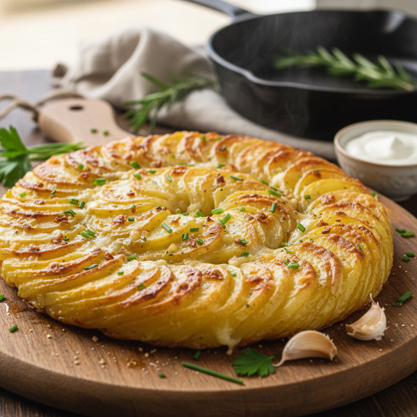 Garlic-Infused Swiss Potato Galette recipe