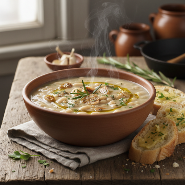 Garlic-Infused White Bean Soup recipe