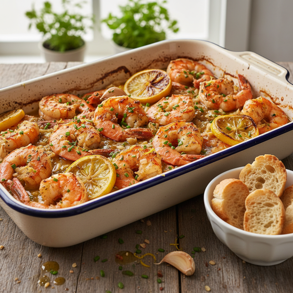Garlic-Lemon Baked Shrimp Delight recipe