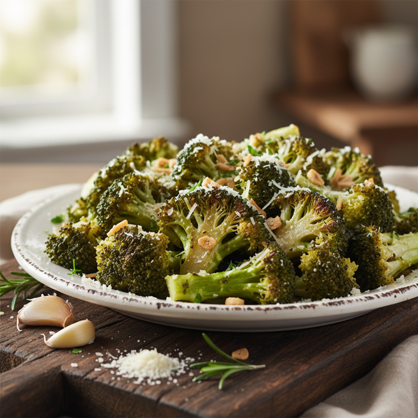 Garlic-Parmesan Roasted Broccoli Delight recipe
