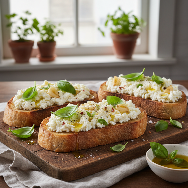 Garlic Basil Bliss Toast recipe