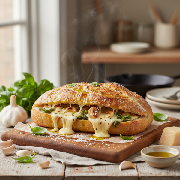 Garlic Basil Parmesan Ciabatta Delight recipe