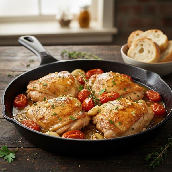 Garlic Butter Chicken with Roma Tomatoes recipe