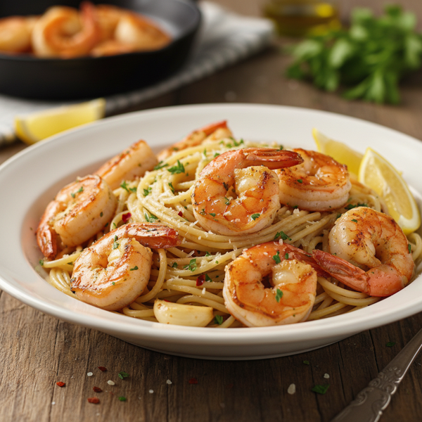 Garlic Butter Shrimp Capellini recipe
