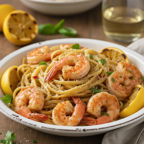 Garlic Butter Shrimp Scampi Pasta recipe