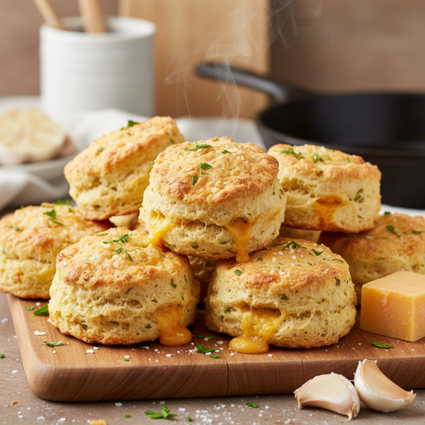 Garlic Cheddar Drop Biscuits recipe