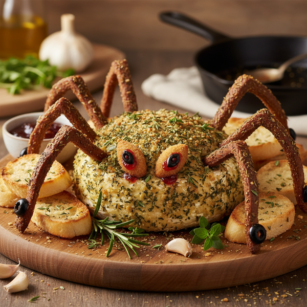 Garlic Herb Brie Arachnid Delight recipe