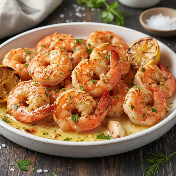 Garlic Herb Broiled Shrimp recipe