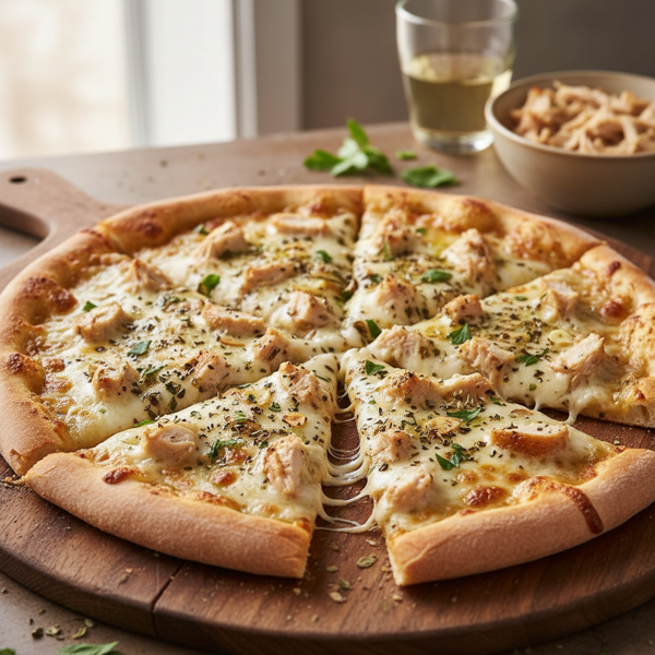 Garlic Herb Chicken Thin Crust Pizza recipe