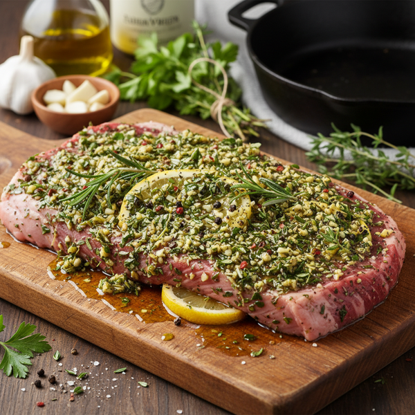 Garlic Herb Flank Steak Marinade recipe