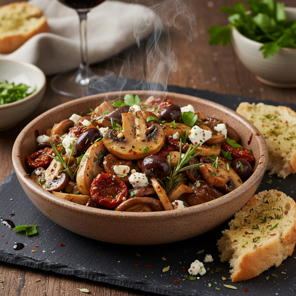 Garlic Herb Mediterranean Mushroom Medley recipe