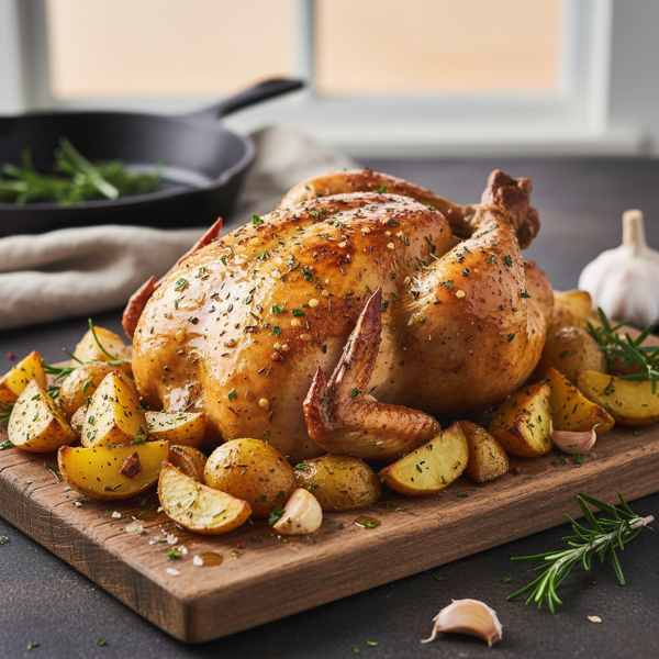 Garlic Herb Roasted Chicken and Potatoes recipe