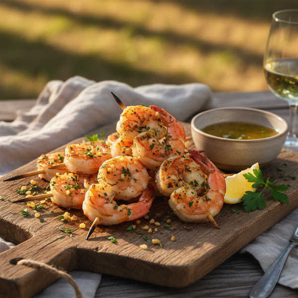 Garlic Herb Shrimp Skewers recipe