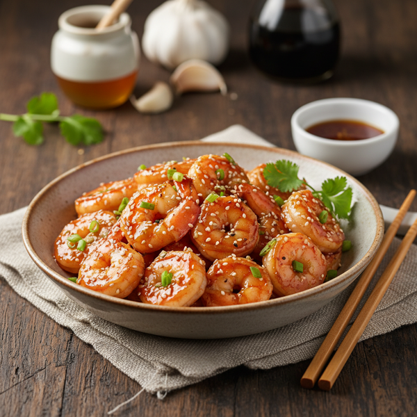 Garlic Honey Soy Sautéed Shrimp recipe
