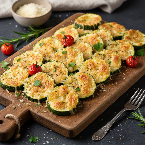 Garlic Parmesan Baked Zucchini recipe