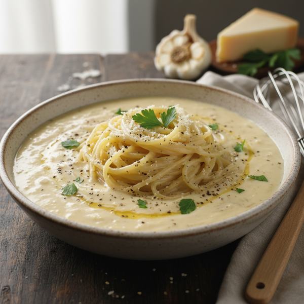 Garlic Parmesan Creamy Spaghetti Sauce recipe