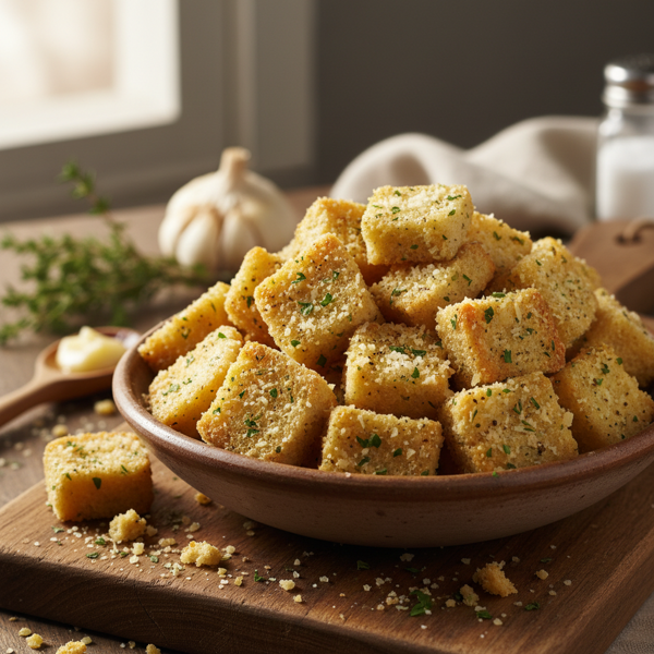 Garlic Parmesan Croûtes recipe