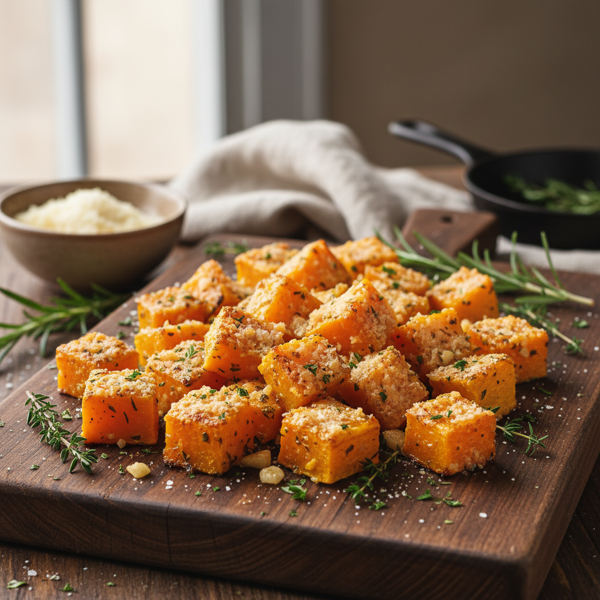 Garlic Parmesan Roasted Butternut Squash Delight recipe