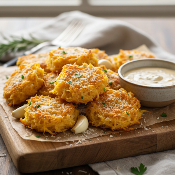 Garlic Parmesan Spaghetti Squash Bites recipe