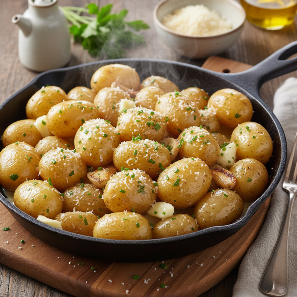 Garlic Parmesan Steamed Potatoes recipe