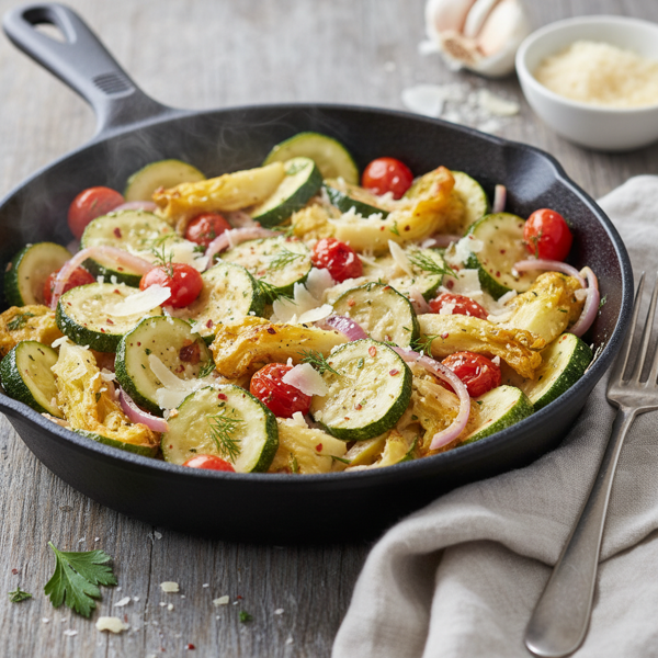 Garlic Parmesan Zucchini Medley recipe